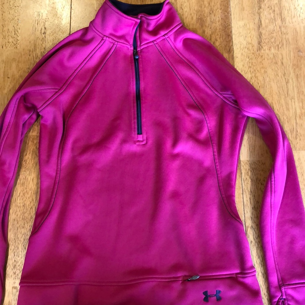 pink quarter zip